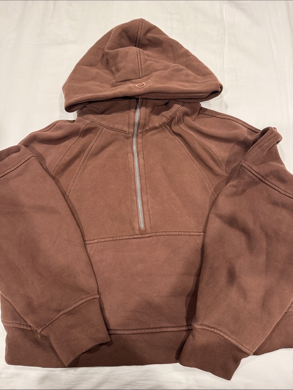 lululemon athletica Half-Zip Hoodie in Chestnut Brown